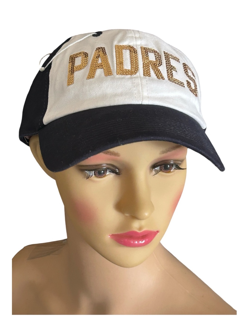 NWOT Victoria’s Secret PINK/ MLB SAN DIEGO PADRES Sequin Bling Baseball Cap RARE